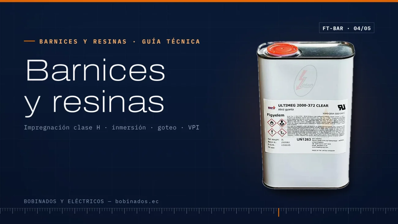 Barnices y resinas para bobinados